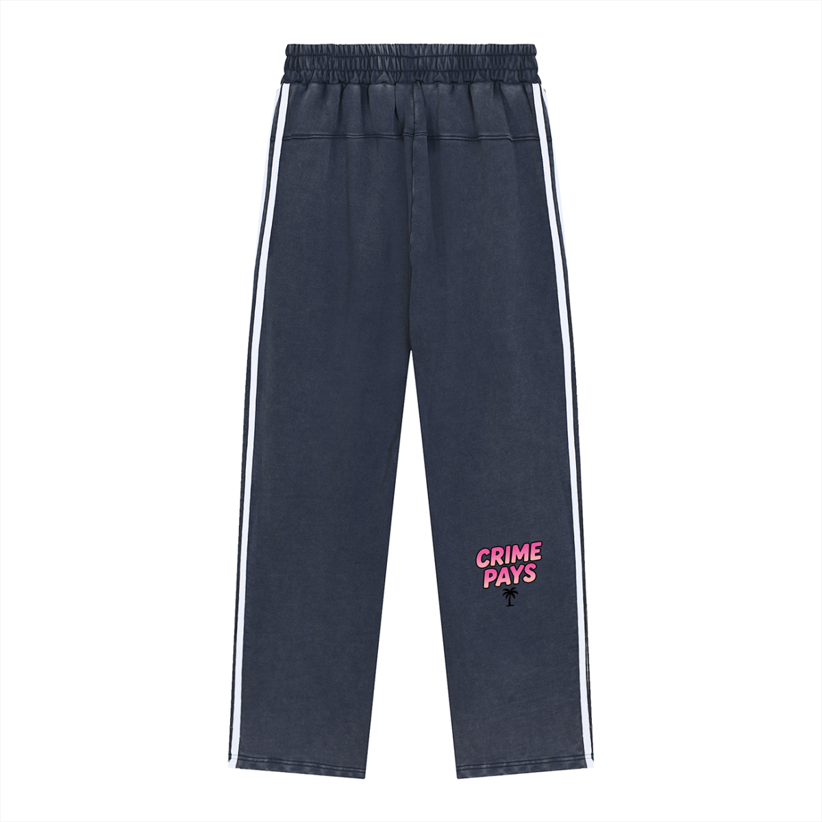 Snow Washed Contrast Tape Sweatpants
