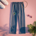 Snow Washed Contrast Tape Sweatpants