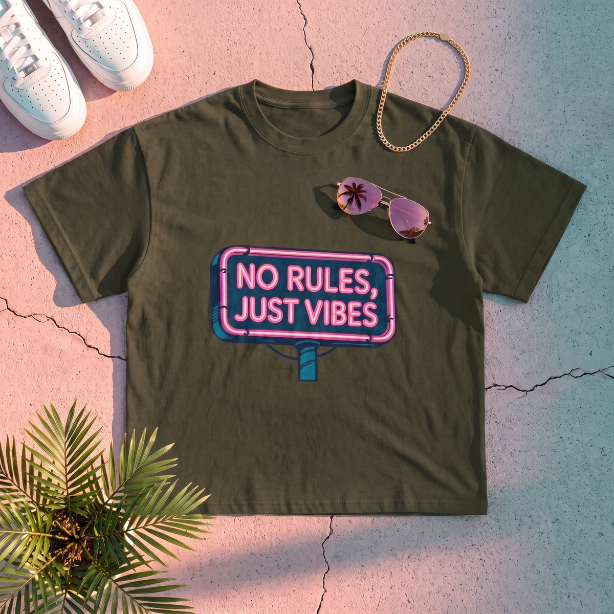 Palm Grid Tee