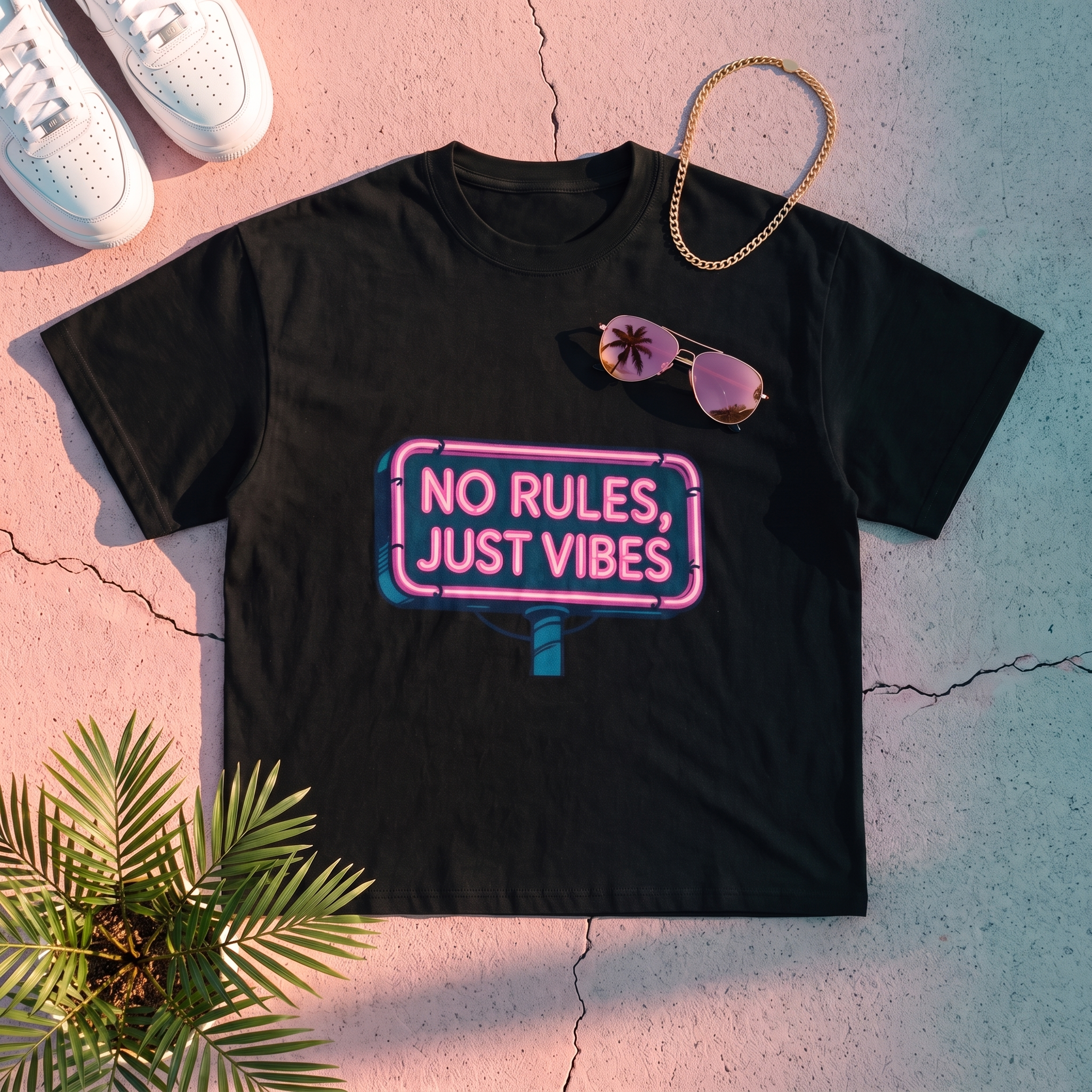 Palm Grid Tee
