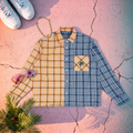Navy Yellow Colorblock Shirt